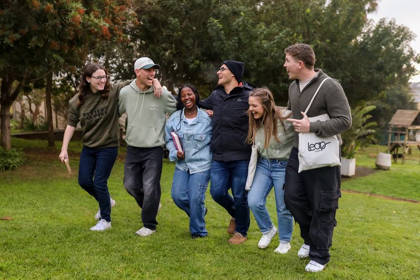 LEAP students walking